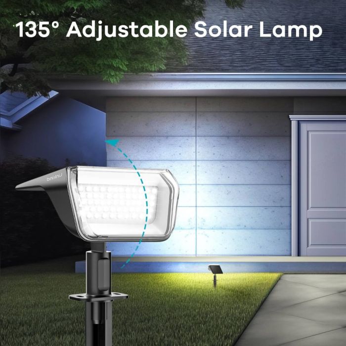 Linkind 60 LEDs Auto On/Off Solar Spot Lights Outdoor Solar Lights with Waterproof IP67 7