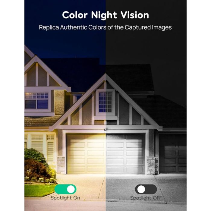 Winees M3 Pro 2K 4MP Outdoor/Indoor Camera for Home Security, Human/Pet AI Detection, Color Night Vision,-1 Pack 3