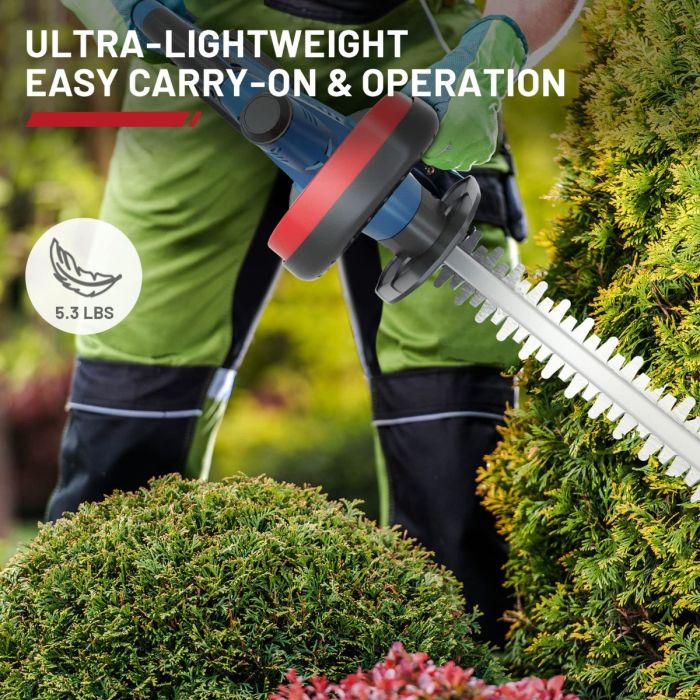 AiDot ENHULK Cordless Hedge Trimmer with 20" Dual-Action Blades 2