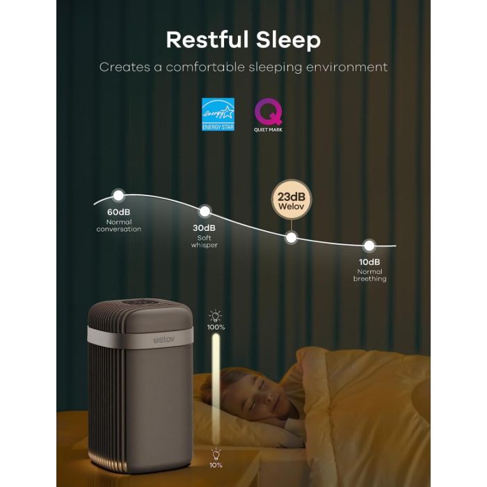 AiDot WELOV P100 H13 True HEPA Air Purifier for Bedroom 11