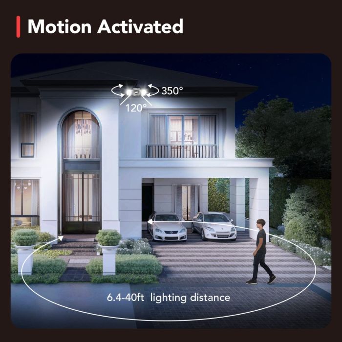 OREiN LED Flood Light Outdoor with Motion Sensor 10