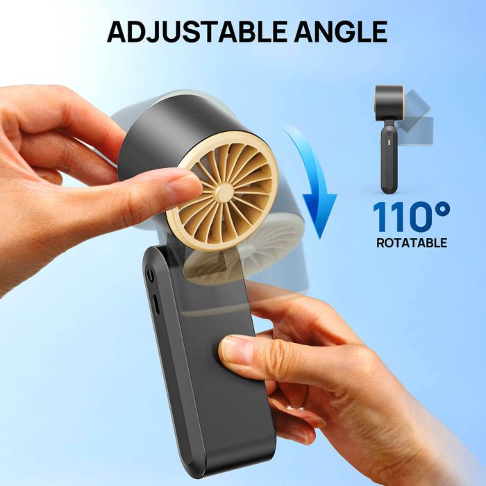 Consciot Portable Handheld 3-in-1 Ice Cooling Fan – Mini Turbo, 13,550 RPM, Adjustable Speed, Up to 20H Battery Life, Ultra-Quiet, Rechargeable Personal Fan 16