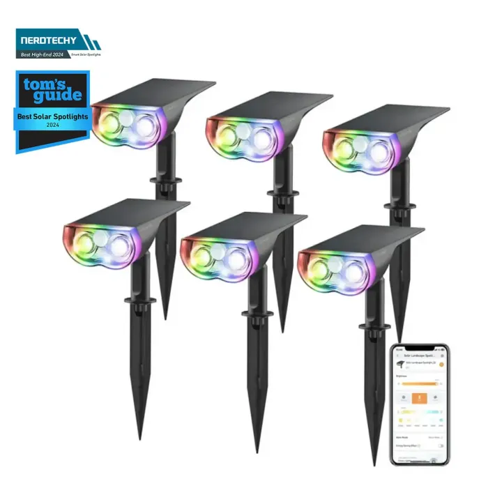 Smart solar spotlight top