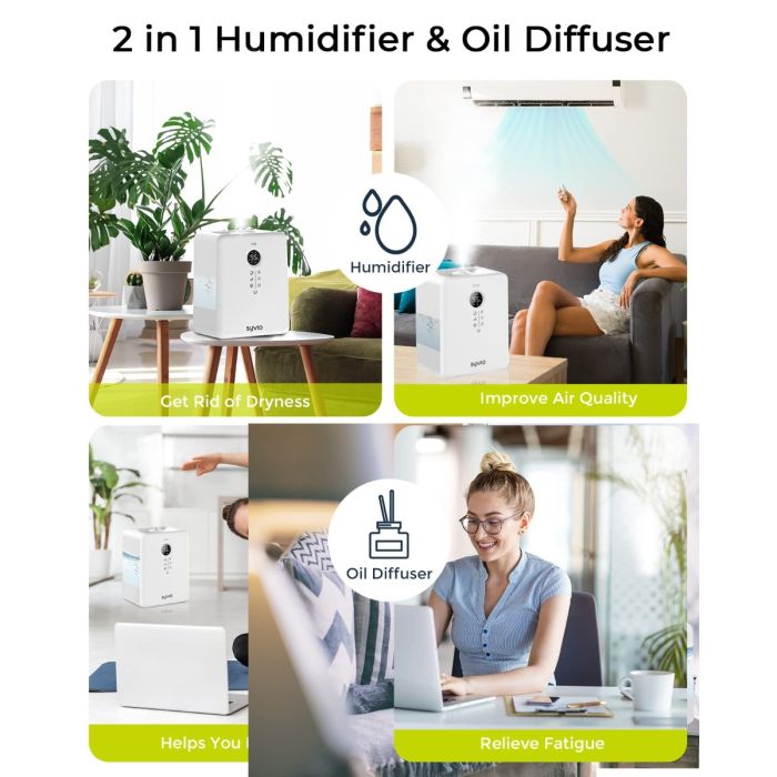 AiDot Syvio 6L Top Fill Air Humidifiers for Baby Whole House Quick Humidify up to 755 sq.ft 3