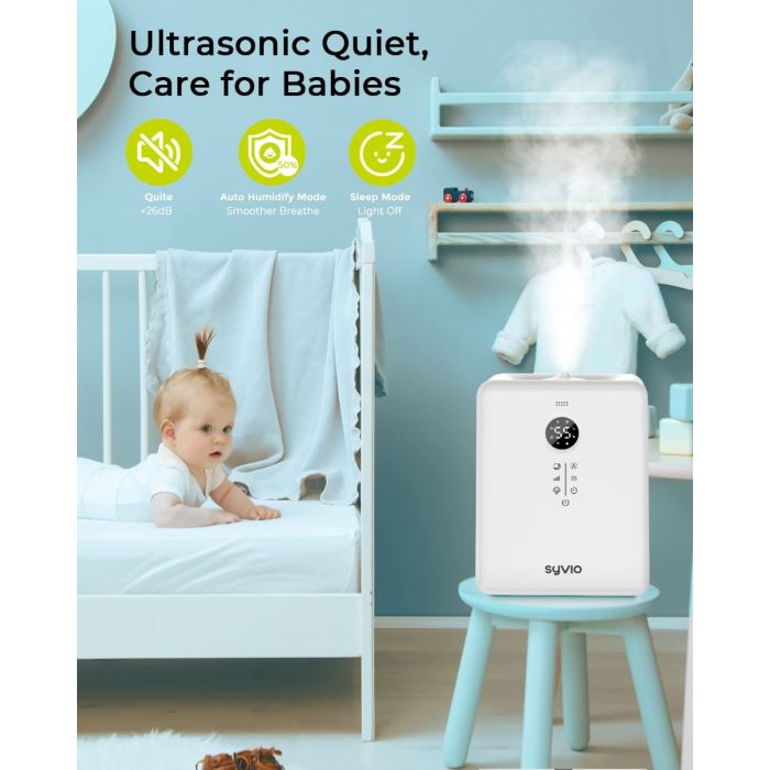 AiDot Syvio 6L Top Fill Air Humidifiers for Baby Whole House Quick Humidify up to 755 sq.ft 5