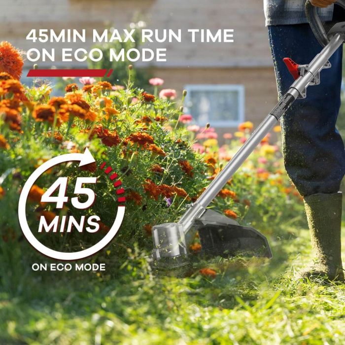 AiDot AiDot ENHULK 58V 16'' String Trimmer - Alu (No Battery), 3-Speed Setting, Brushless Trimmer with EZ-HMI LED Control Panel 4