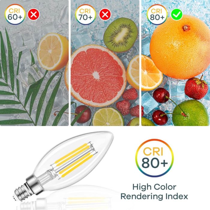 AiDot Linkind B11 Candelabra Led Bulbs 60W Equivalent-Soft Wihte 4