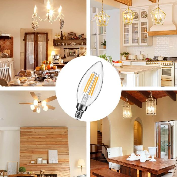 AiDot Linkind B11 Candelabra Led Bulbs 60W Equivalent-Soft Wihte 8