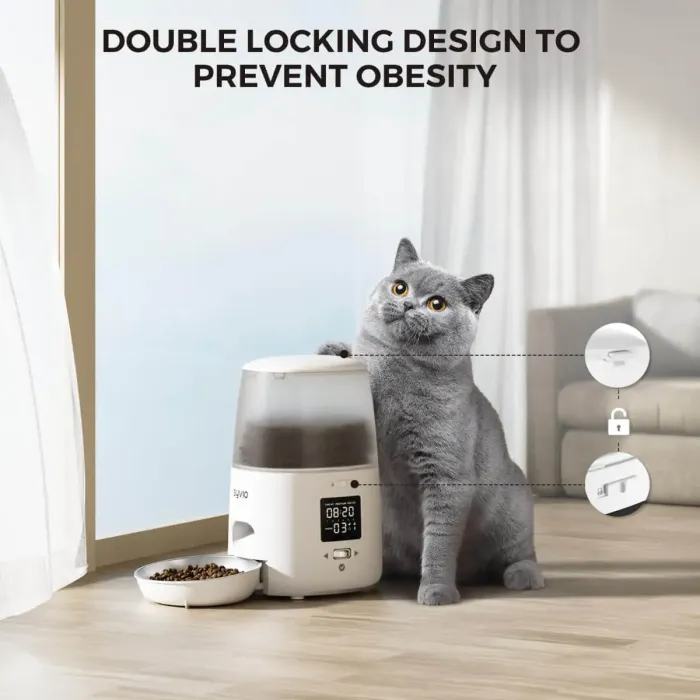AiDot Syvio Automatic Cat Food Dispenser with Dual Power Supply