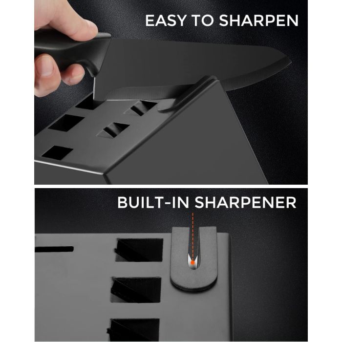 Syvio Knife Sets for Kitchen with Block and Utensil Holder 3