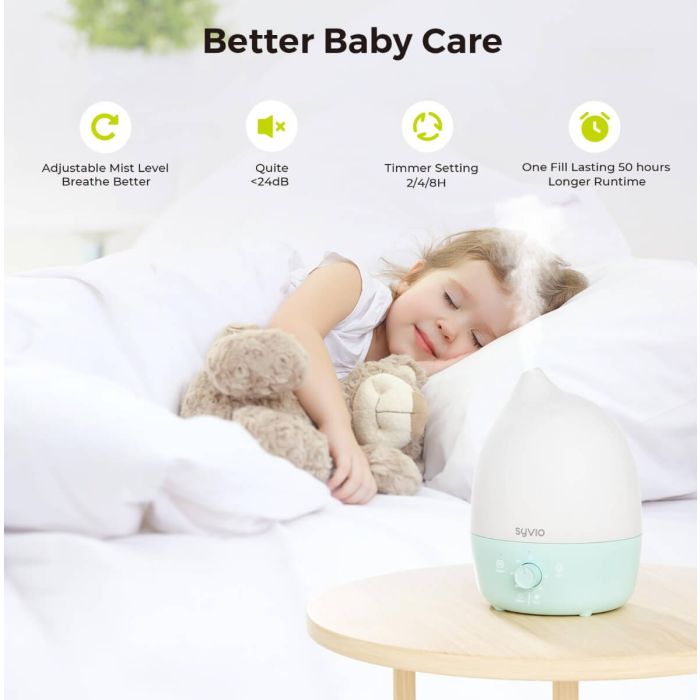 AiDot Syvio 3-in-1 Cool and Warm Mist Humidifiers for Baby 6