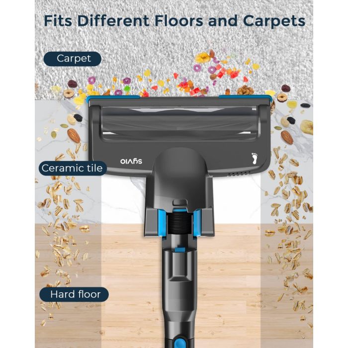 AiDot Syvio C10 6-in-1 250W 22Kpa Cordless Stick Vacuum with Free Standing 8
