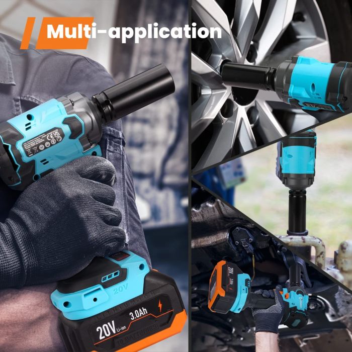 AiDot Gogonova 20V 1/2'' Cordless Impact Wrench with 5000 IN-LBS, High Torque 3100 IPM 6