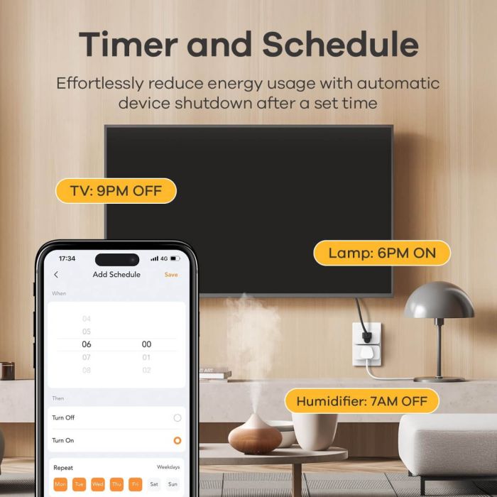 Linkind Matter Smart Plug, Work with Apple Home, Siri, Alexa, Google Home, SmartThings 3