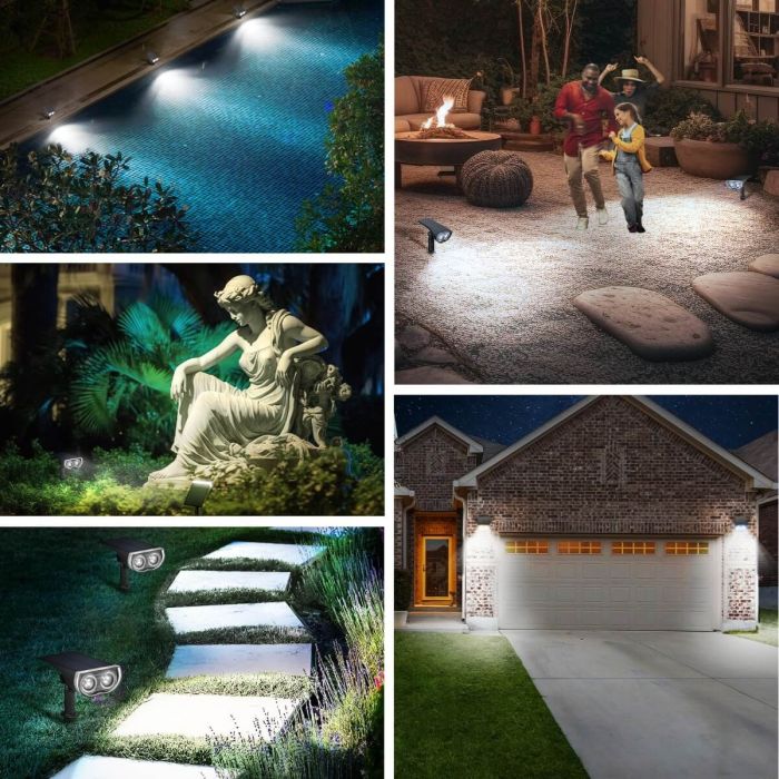 Linkind Outdoor Solar Spot Lights, Waterproof, Christmas Lights, Yard, Landscape and Walkway 4