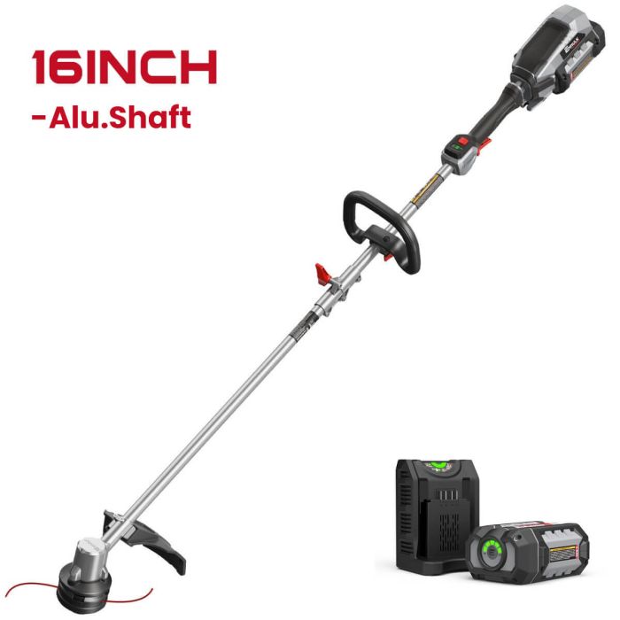 AiDot AiDot ENHULK 58V 16 String Trimmer - Alu, 3-Speed Setting, Brushless Trimmer with EZ-HMI LED Control Panel
