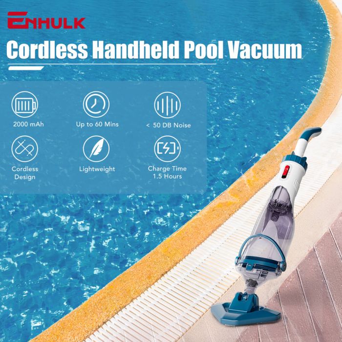 AiDot ENHULK Cordless Pool Vacuum with Telescopic Pole for Deep Cleaning-Pool Vacuum