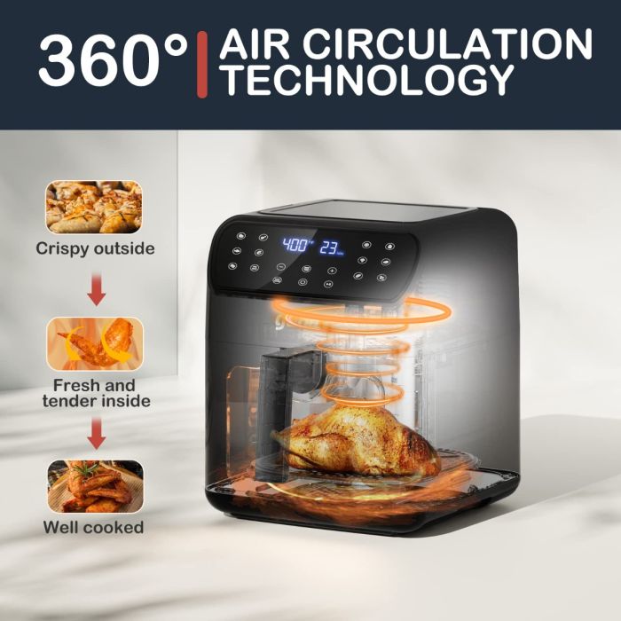 AiDot ganiza 6-Quart Oilless Air Fryer with Visible Cooking Window 5