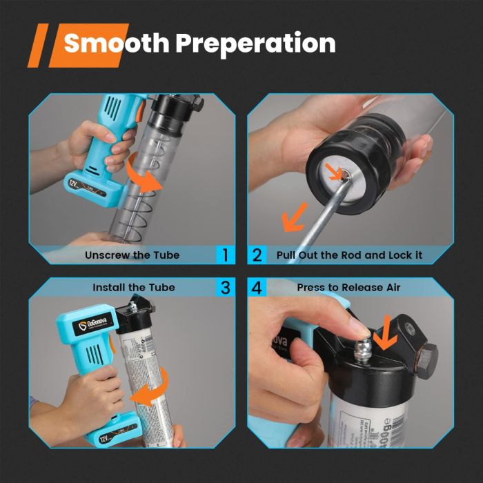 AiDot GoGonova 12V Battery Powered Grease Gun 5