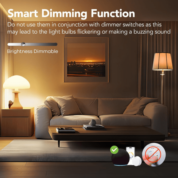 OREiN Matter Smart Edison Light Bulbs with Smart Button Work with Alexa AppleHome GoogleHome SmartThings 4