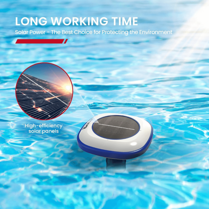 ENHULK Solar Pool Ionizer, Floating Water Cleaner and Purifier - Cleans Pools Up to 45,000 Gallons, Ideal for Above Ground, In-Ground Pools, Spas, and Hot Tubs(Blue) 7