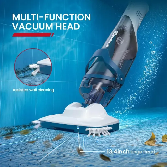 AiDot Enhulk Cordless Pool Vacuum with Telescopic Pole for