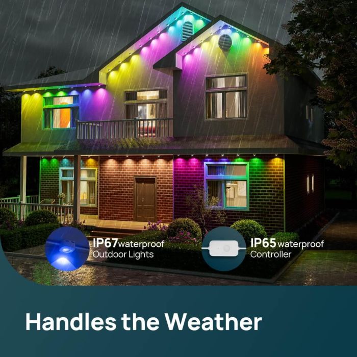 Linkind HP5 Permanent Outdoor Lights, Smart AI RGBTW Lights 100ft , 85 Scenes Modes for Daily Holiday Decorations 8