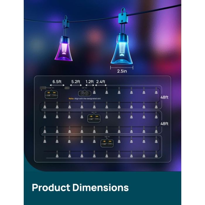 Linkind Smart Outdoor String Lights ColorBlend ST5PL 11