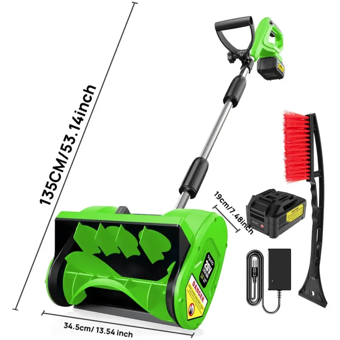 Syvio Cordless Snow Shovel, 24V | 12-Inch | 4-Ah Cordless Snow
