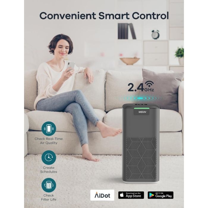 AiDot WELOV P200S/P200 PRO(WIFI) Air Purifier for Home with 3-Stage Filtration System 4
