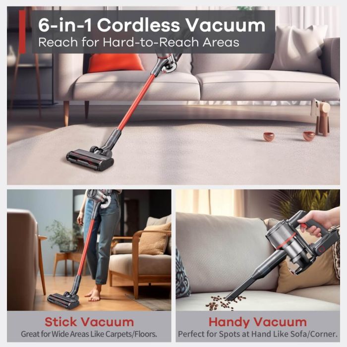 AiDot ganiza V30 350W 30KPa Cordless Vacuum Cleaner with LED Display 5
