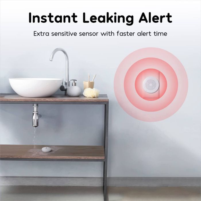 Winees WiFi Water Leak Detector with Leak Alerts - 3 Packs 5