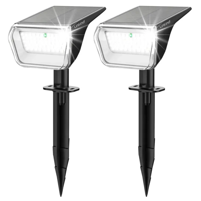 AiDot Linkind 60 LEDs Auto On Off Solar Spot Lights Outdoor Solar Lights with Waterproof IP65