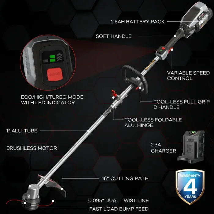 Brushless trimmer outlet