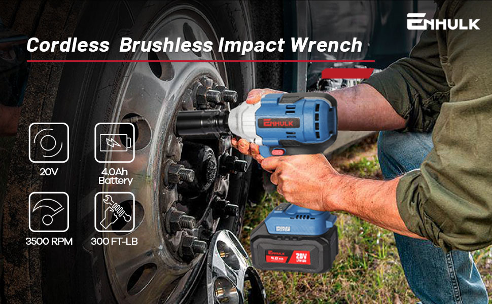 102477 KATSU FIT-BAT 21V Impact Screwdriver Wrench, 1/2 Inch 400Nm Cordless  Impact Brushless Motor Without Battery