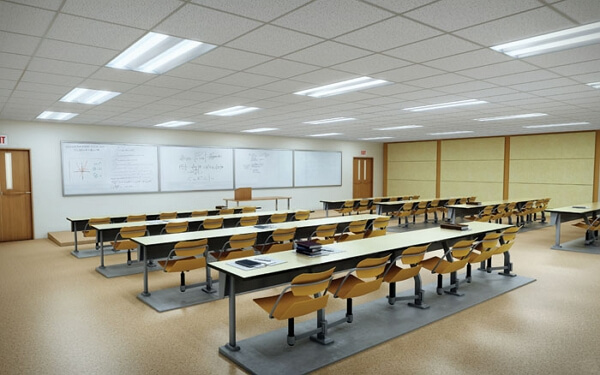 LED lights in school