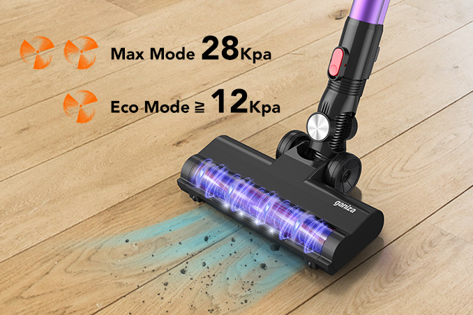 Ganiza Model V25 Cordless Rechargeable Stick Vacuum Cleaner, 28KPa LED  Headlight