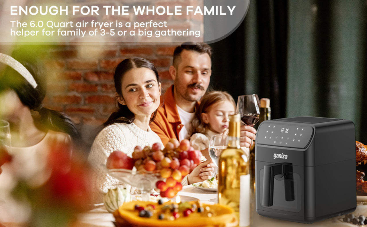 ecozy Air Fryer 6 Quart with See-Through Window Smart Wifi (100