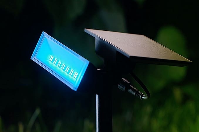 LINQELLY RGB Solar Spotlights Solar Outdoor Lights Color Changing Landscape