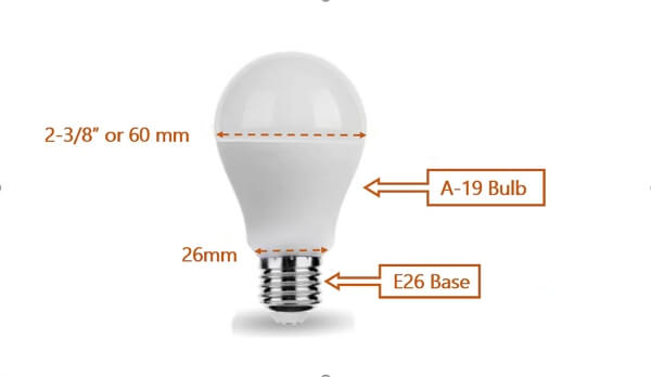 the difference between E26 and A19