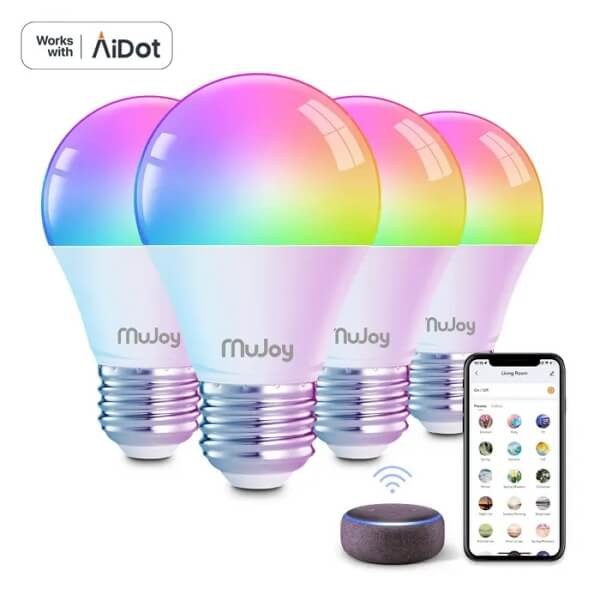 AiDot Mujoy A19 Smart Light Bulb