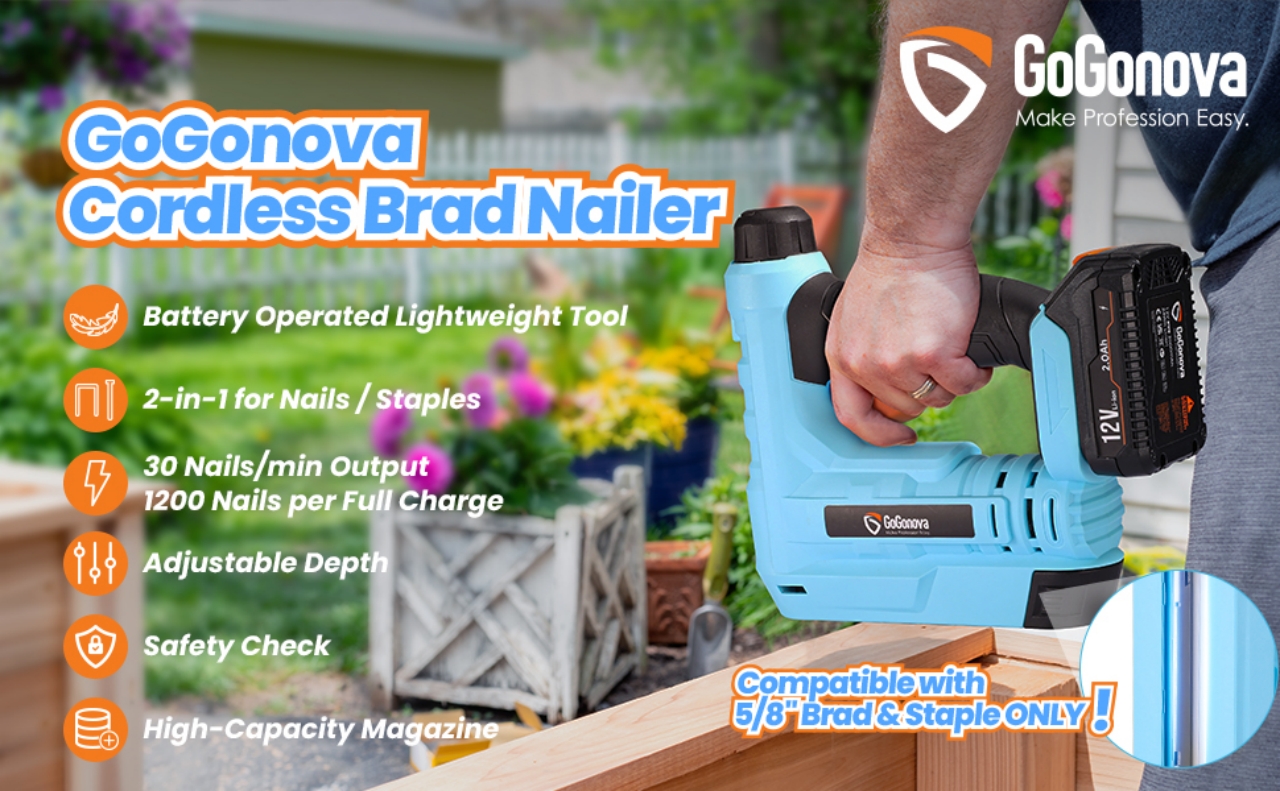 AiDot Gogonova 2-in-1 Cordless Brad Nailer