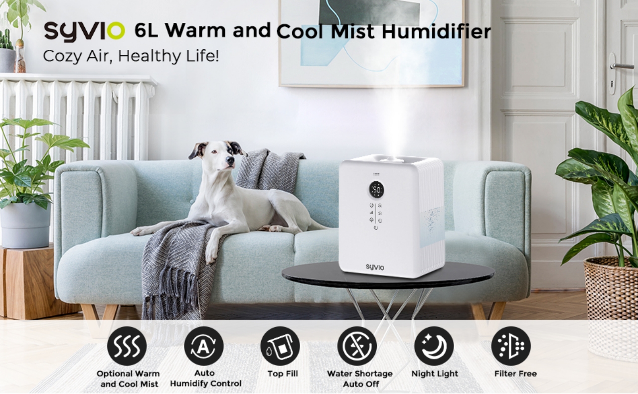 AiDot Syvio 3-in-1 Cool and Warm Mist Humidifiers for Baby