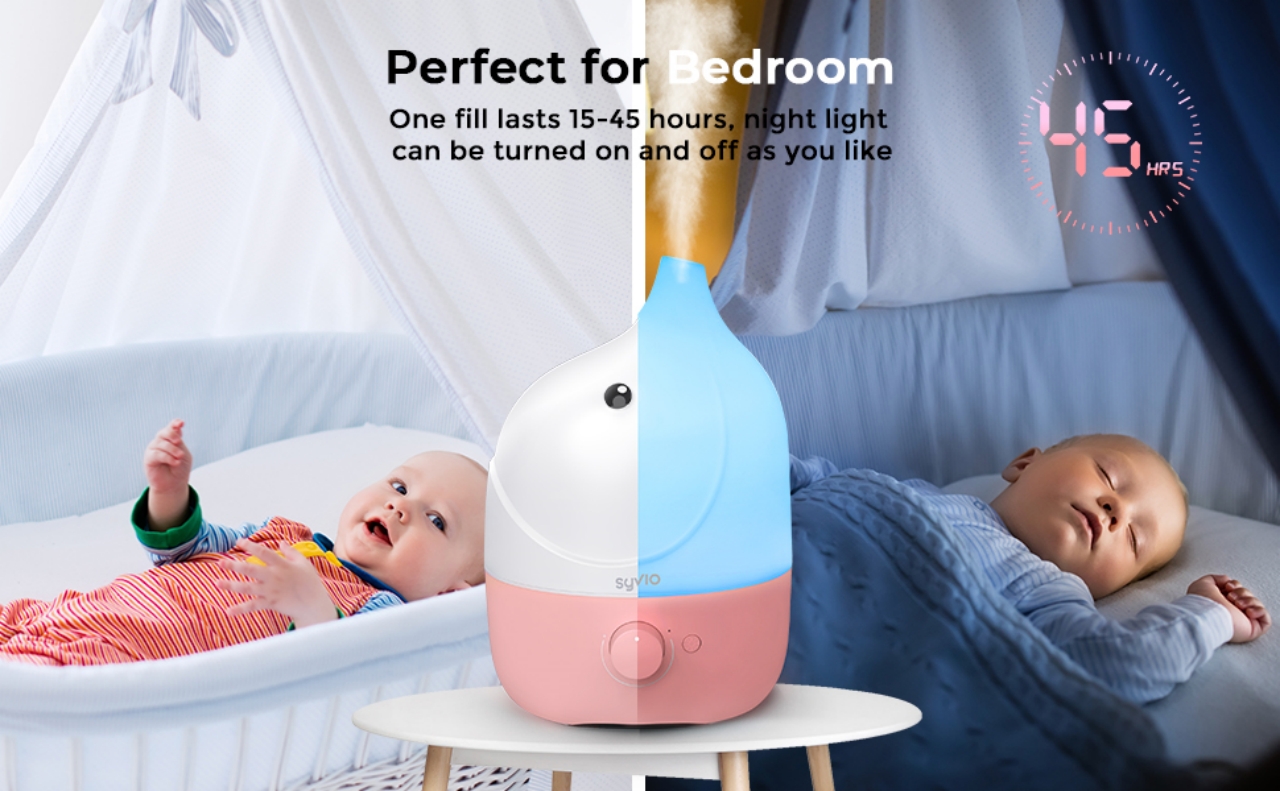 AiDot Syvio 3-in-1 Cool and Warm Mist Humidifiers for Baby