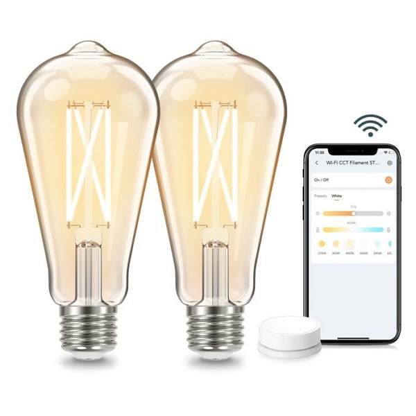 AiDot ST19 CCT Smart WiFi Edison Bulbs with Remote Control