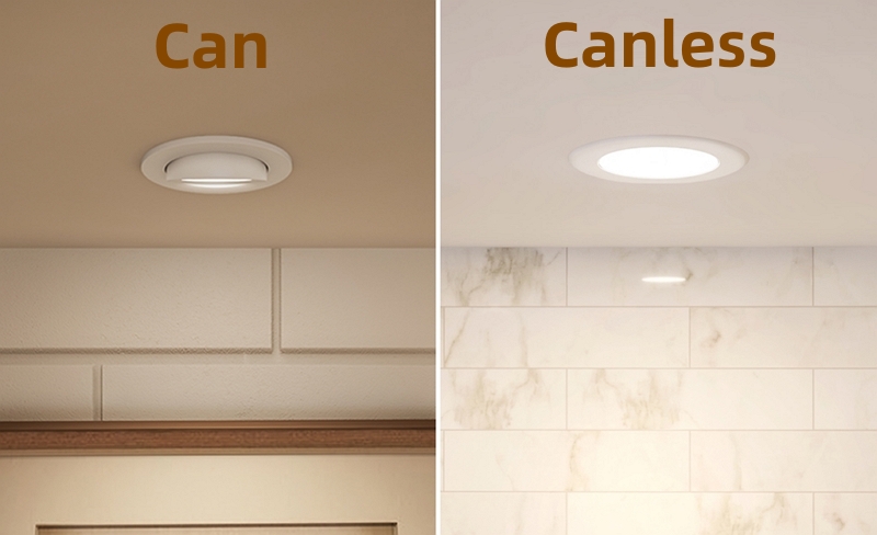 can vs canless recessed lighting