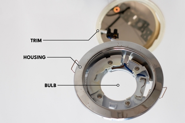 the components of canned recessed lights