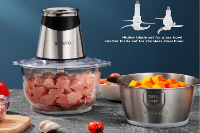  Syvio Mini Food Processors/Food Chopper with 4 Bi