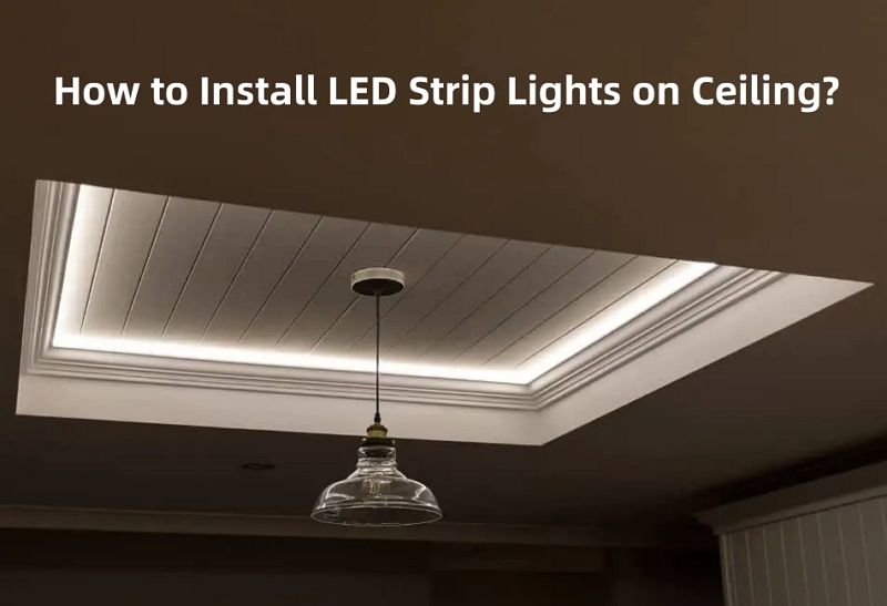 how to install LED strip lights on ceiling