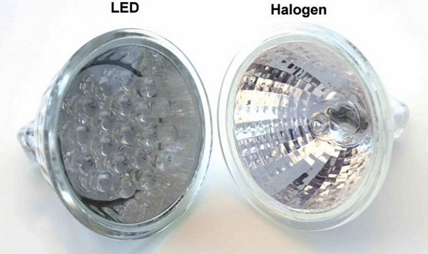 LED lights and halogen lights